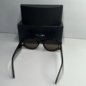 Prada Dark Brown Oval Ladies Sunglasses PR 20ZS 2AU06B 53. Prada | Accessories | Prada Dark Brown Oval Ladies  main image 2